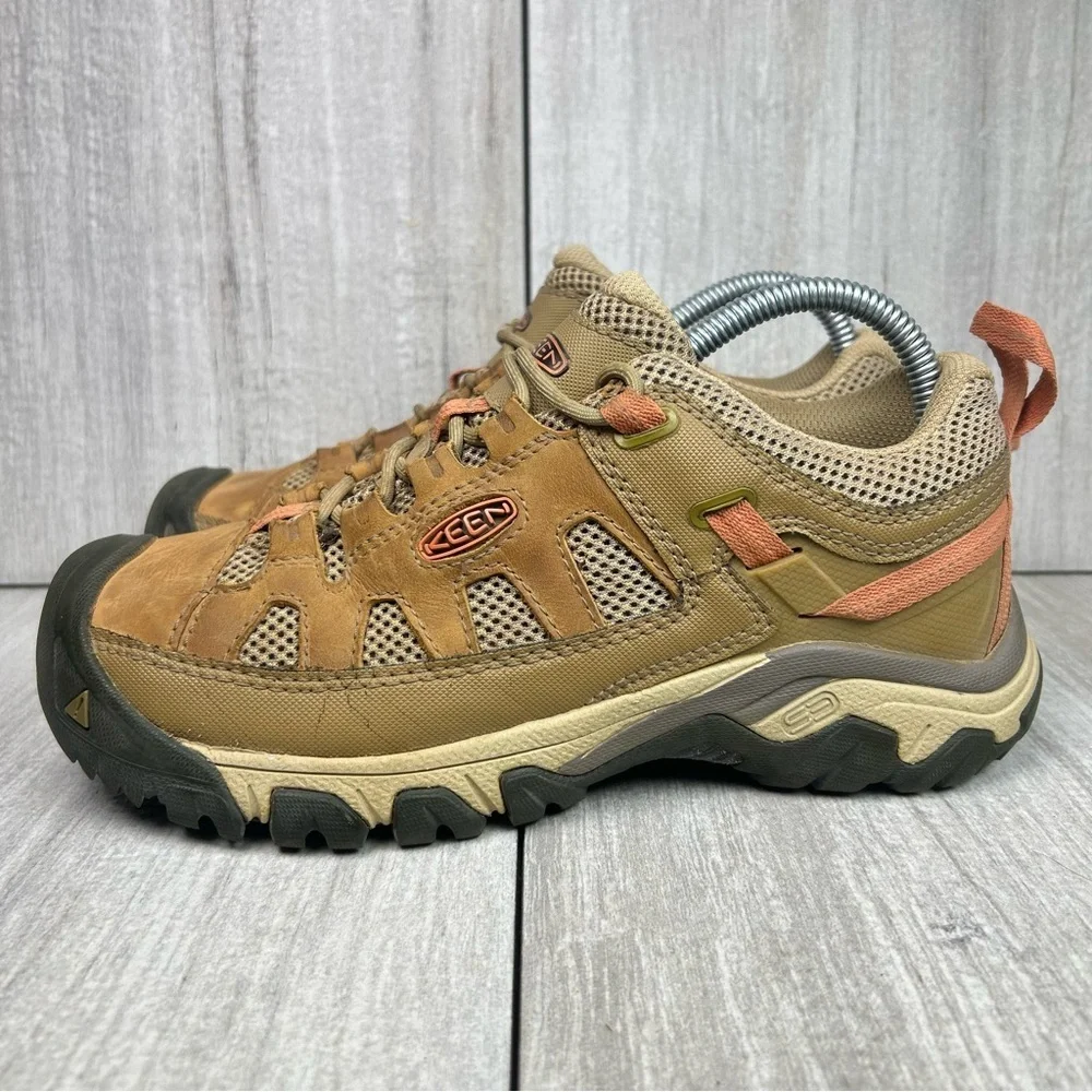 Keen Targhee Vent Trail Hiking Brown Leather Sneaker Boot Women’s Size 7.5 - Picture 3 of 11